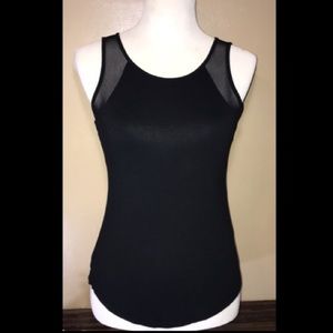 Banana Republic black tank top with sheer